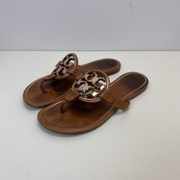 Tory Burch Miller Sandals Vintage Vachetta Woman’s Size 6 - Picture 3 of 7